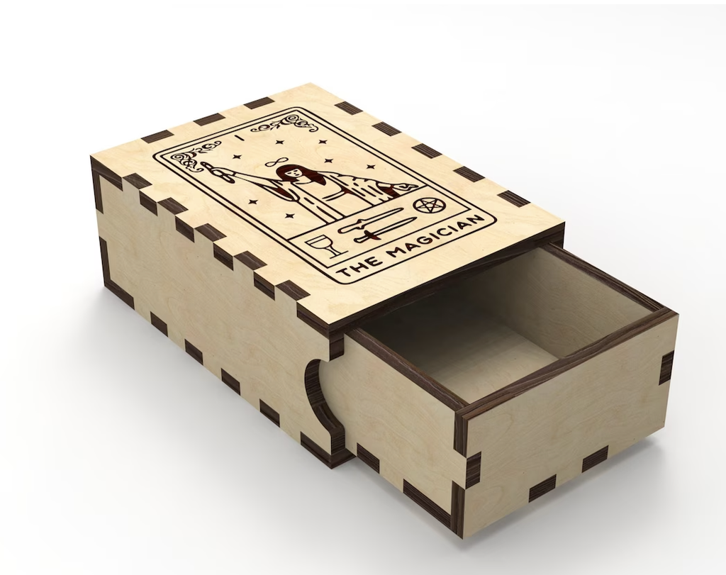 Caja de madera para tarot